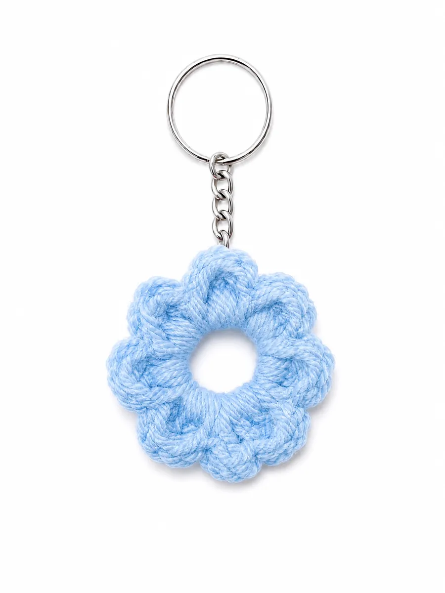 Chaveiro Flor — Azul Claro