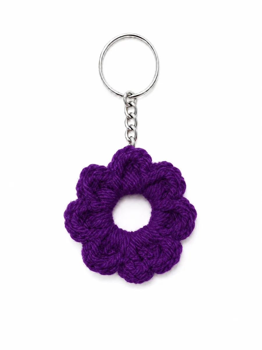 Chaveiro Flor — Roxo