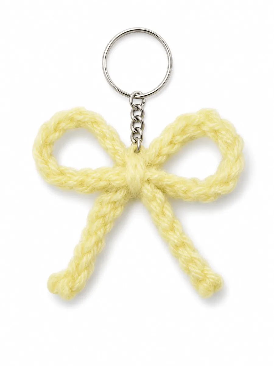 Chaveiro Laço — Amarelo Manteiga