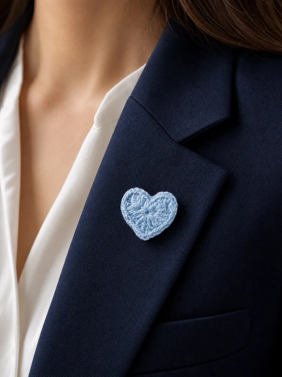 Pin Coração — Azul Claro