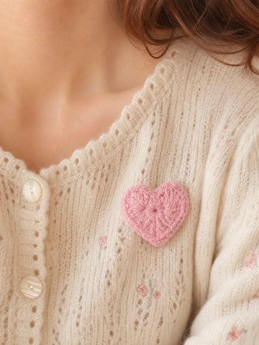 Pin Coração — Rosa Claro