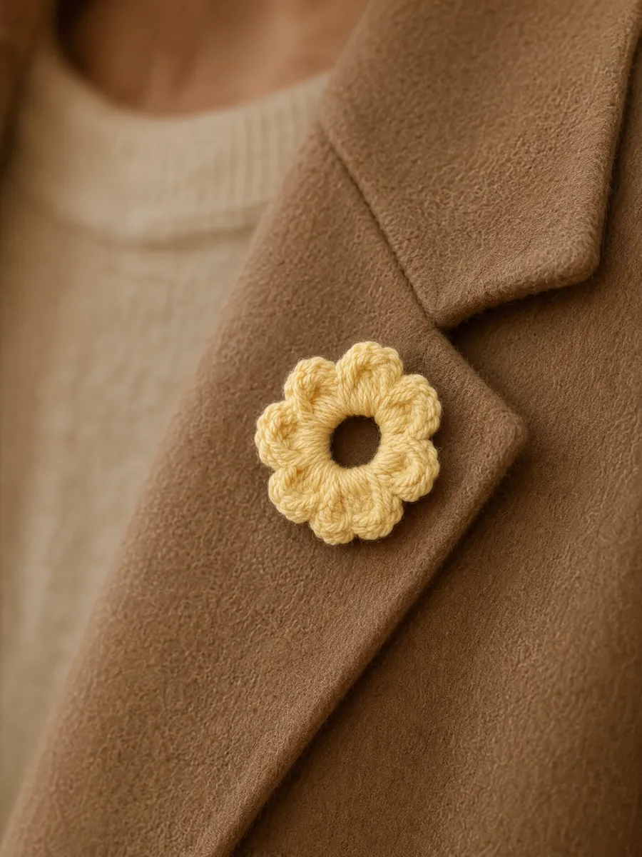 Pin Flor — Amarelo Manteiga