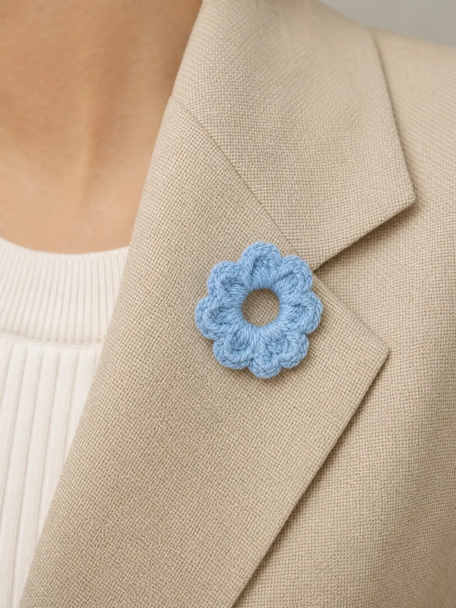 Pin Flor — Azul Claro