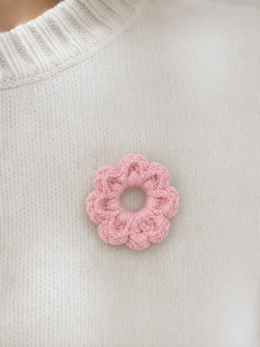Pin Flor — Rosa Claro