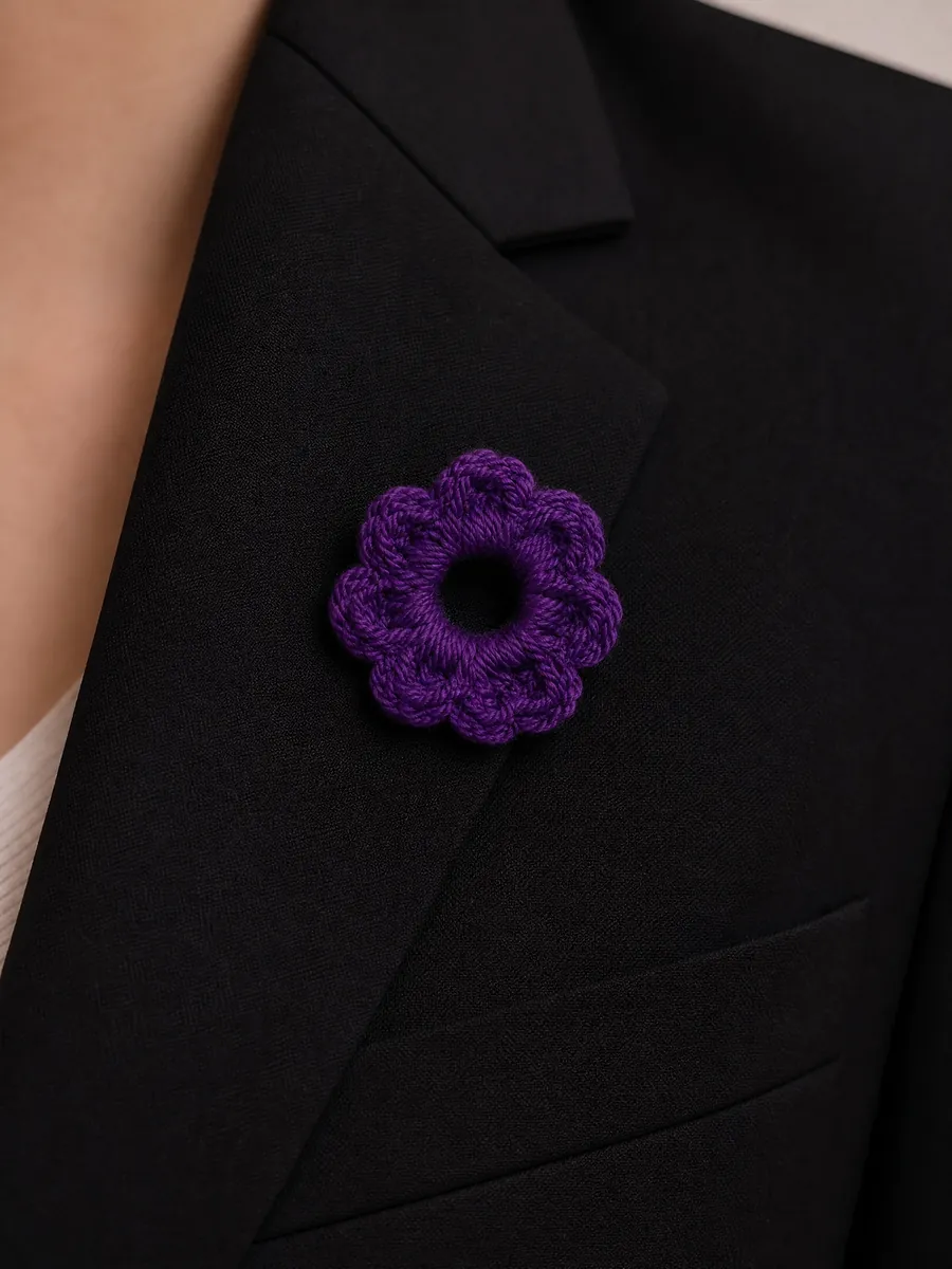 Pin Flor — Roxo