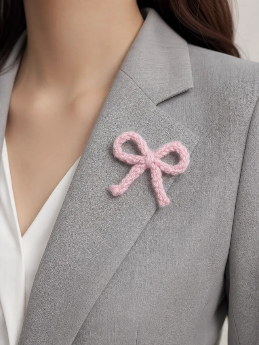 Pin Laço — Rosa Claro