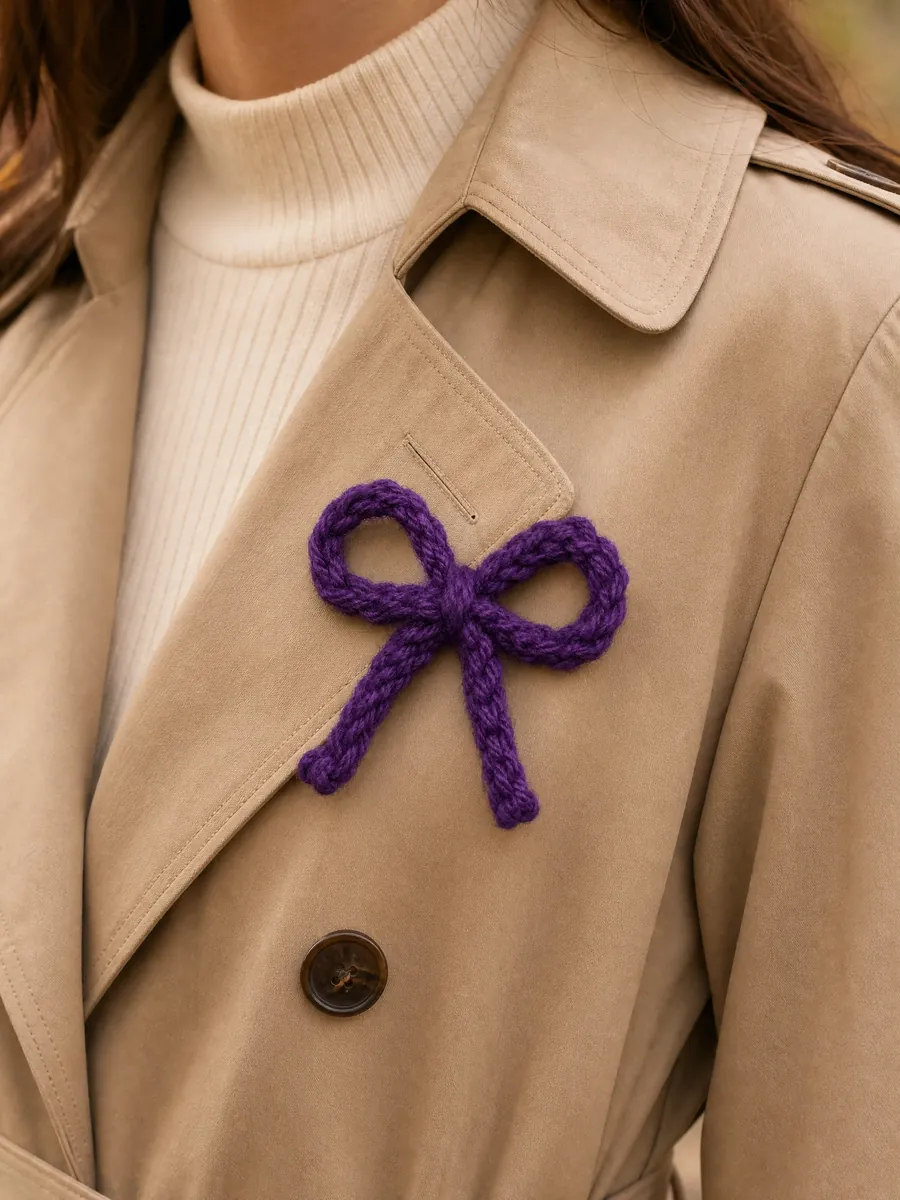 Pin Laço — Roxo